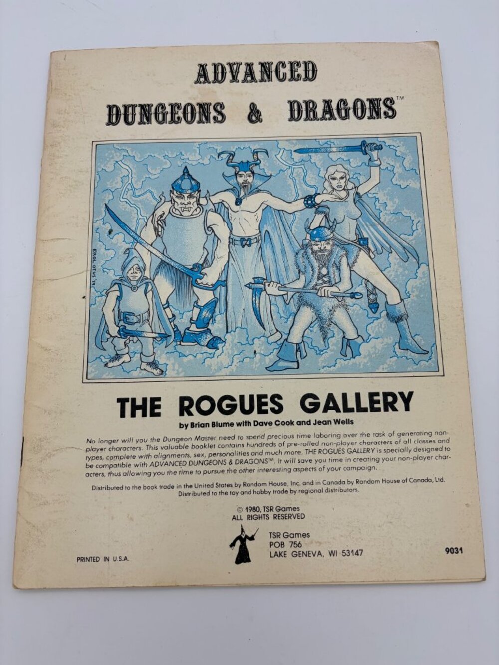 1980 TSR The Rogues Gallery AD&D 1st Edition 2nd Printing Dungeons Dragons 9031